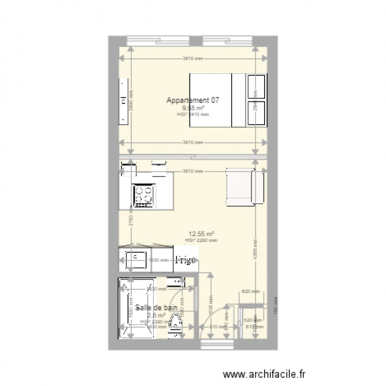 Appartement 7 mm. Plan de 0 pièce et 0 m2