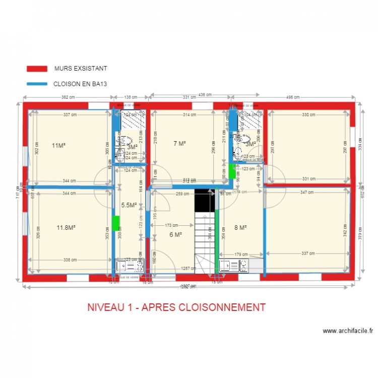 177 RTE DE SCHIRMECK NIVEAU 1 PROJET . Plan de 0 pièce et 0 m2