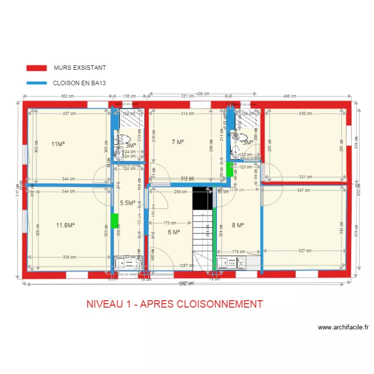 177 RTE DE SCHIRMECK NIVEAU 1 PROJET . Plan de 
