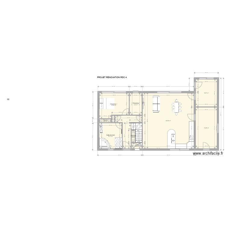 RENOVATION RDC 4. Plan de 0 pièce et 0 m2