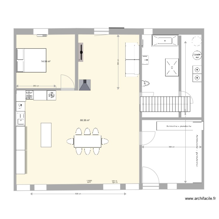 existant rez modif dimanche soir kubus casse tout. Plan de 0 pièce et 0 m2