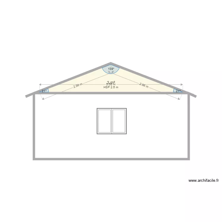 chalet ulmman facade ouest. Plan de 
