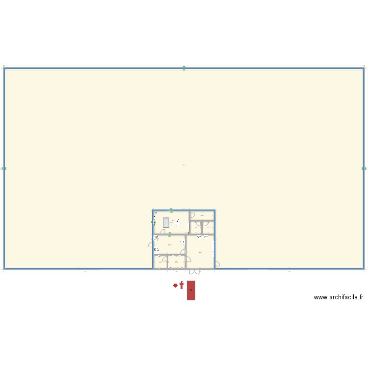 Fourrière. Plan de 9 pièces et 177 m2