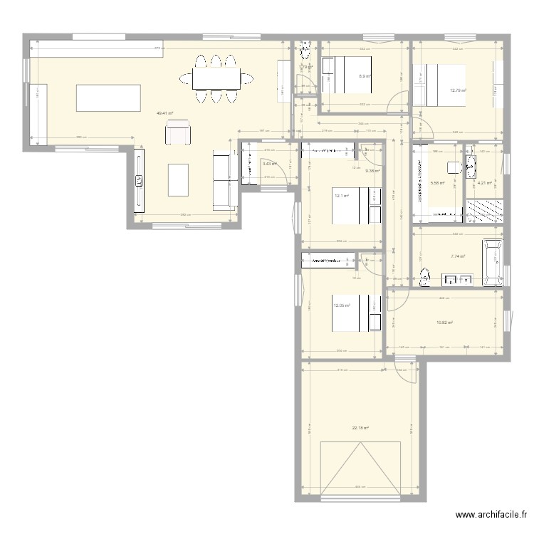 plan maison t5 Alain version 2. Plan de 0 pièce et 0 m2