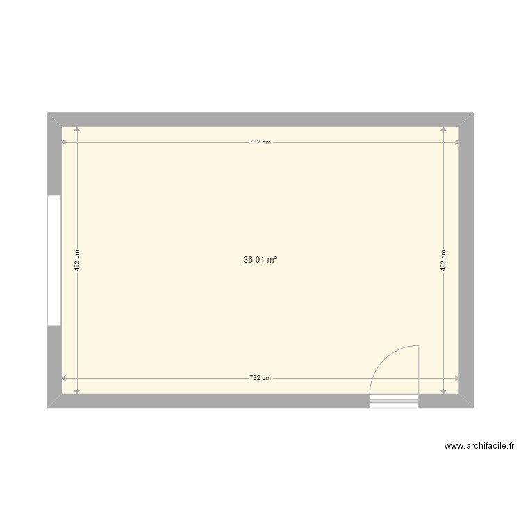 Garage Gouy. Plan de 1 pièce et 36 m2