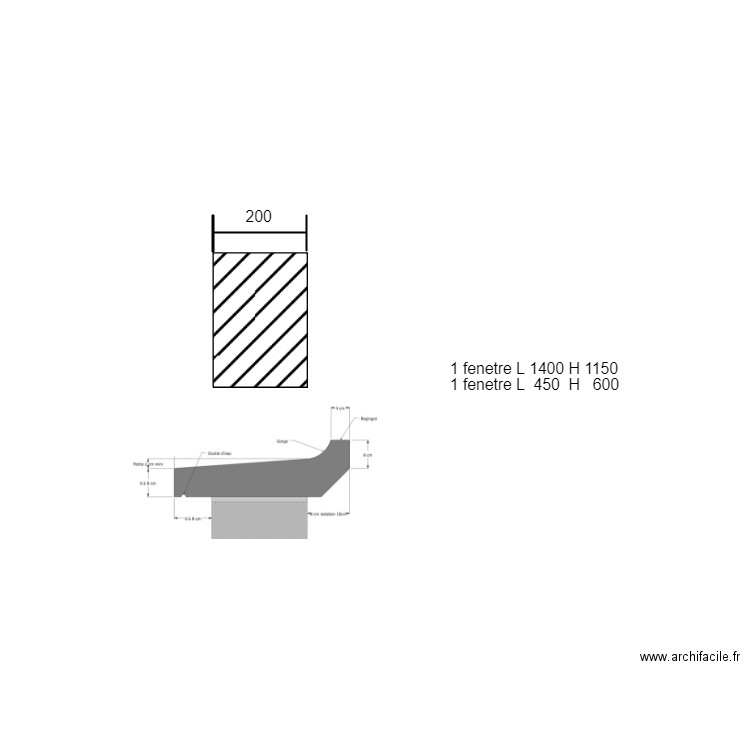 pose fenetre . Plan de 0 pièce et 0 m2