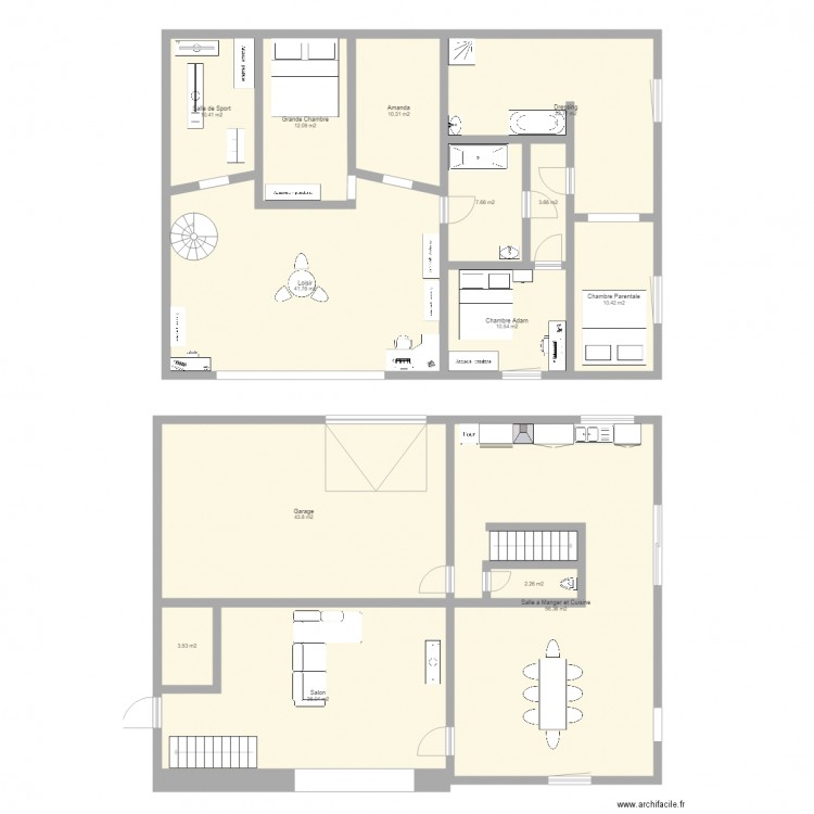 Maison Lyon. Plan de 0 pièce et 0 m2