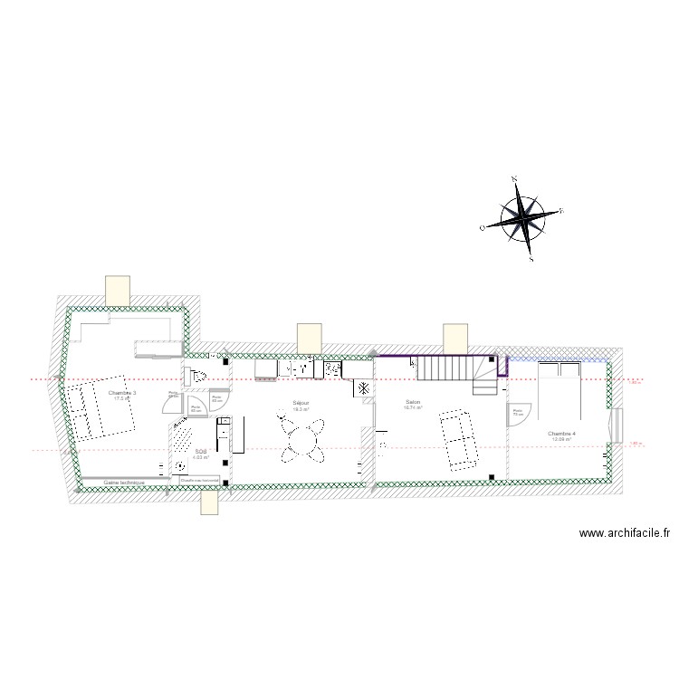 Combles actualisés v2. Plan de 0 pièce et 0 m2