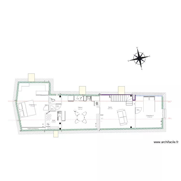 Combles actualis&eacute;s v2. Plan de 