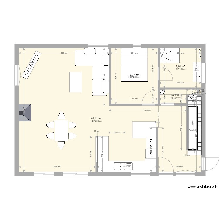 Maison Lafare Amo et celine2. Plan de 13 pièces et 158 m2