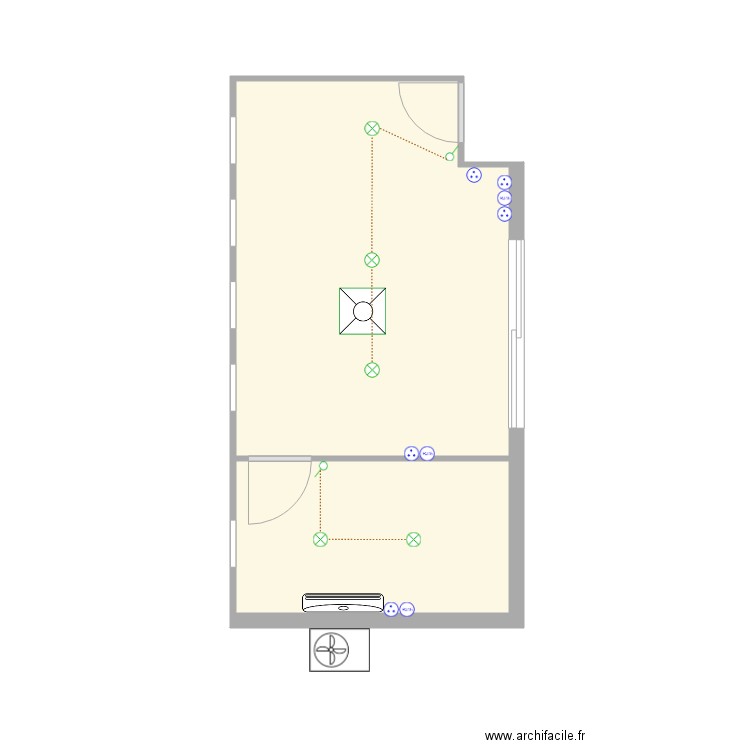 Plan DAMERY Mezzanin vestiaire. Plan de 0 pièce et 0 m2