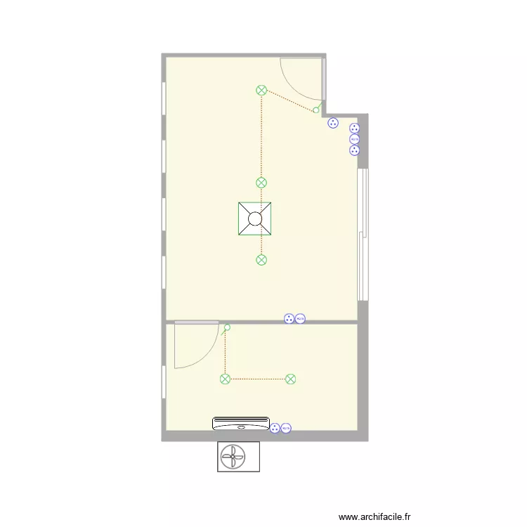 Plan DAMERY Mezzanin vestiaire. Plan de 