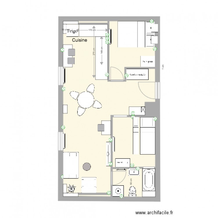 Appartement 2ème étage Anthony. Plan de 0 pièce et 0 m2