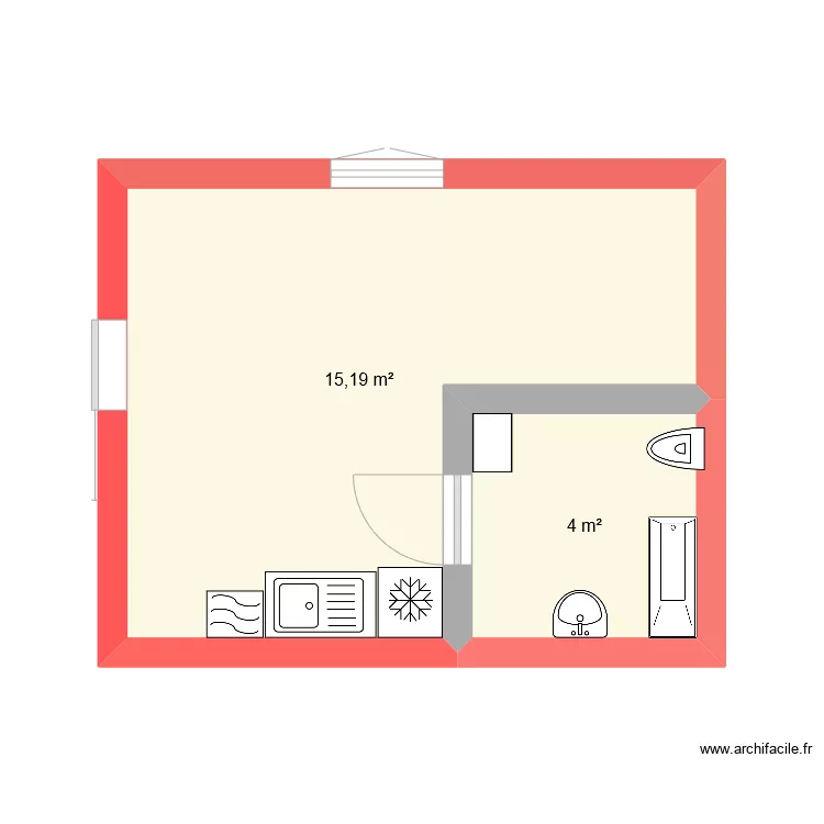 projet r&eacute;novation, 1er TD bloc 2 . Plan de 