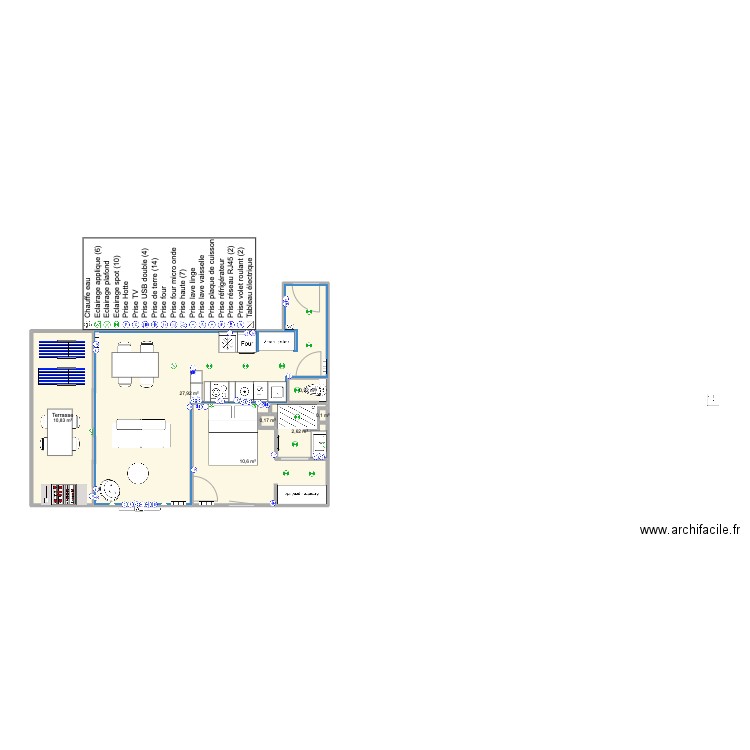 Santa Clara 2 face mer demol et cloisons V1. Plan de 0 pièce et 0 m2