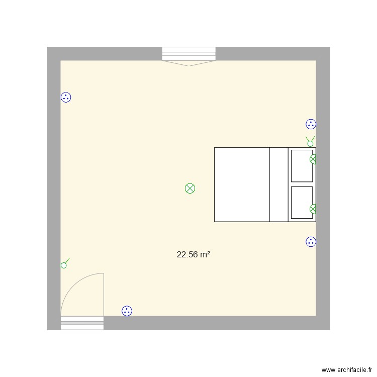 Chambre Florido . Plan de 0 pièce et 0 m2