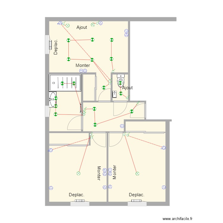 Pat Bormes futur nuit elec. Plan de 0 pièce et 0 m2