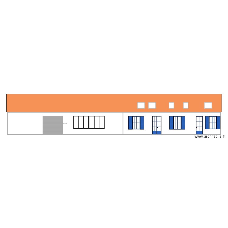 Façade et Grange. Plan de 0 pièce et 0 m2