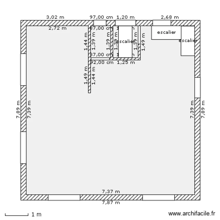 RDC Traversiere. Plan de 