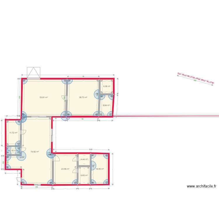 doreen. Plan de 0 pièce et 0 m2