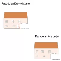 Fa&ccedil;ade existante avant apr&egrave;s Projet