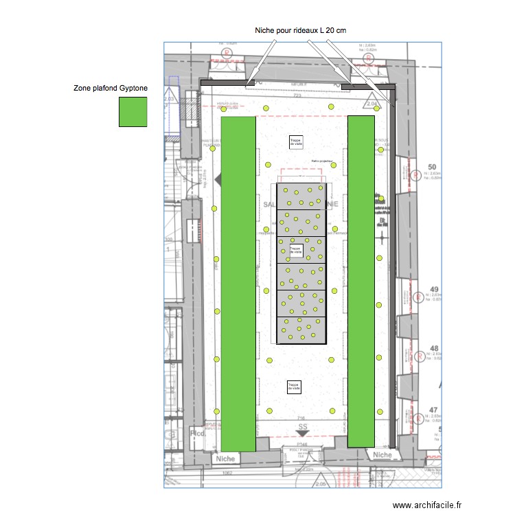 Salle de Cérémonie  Plafond acoustique. Plan de 0 pièce et 0 m2
