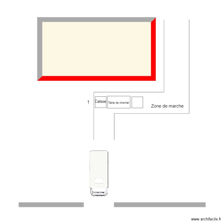 Zone intervention. Plan de 0 pièce et 0 m2