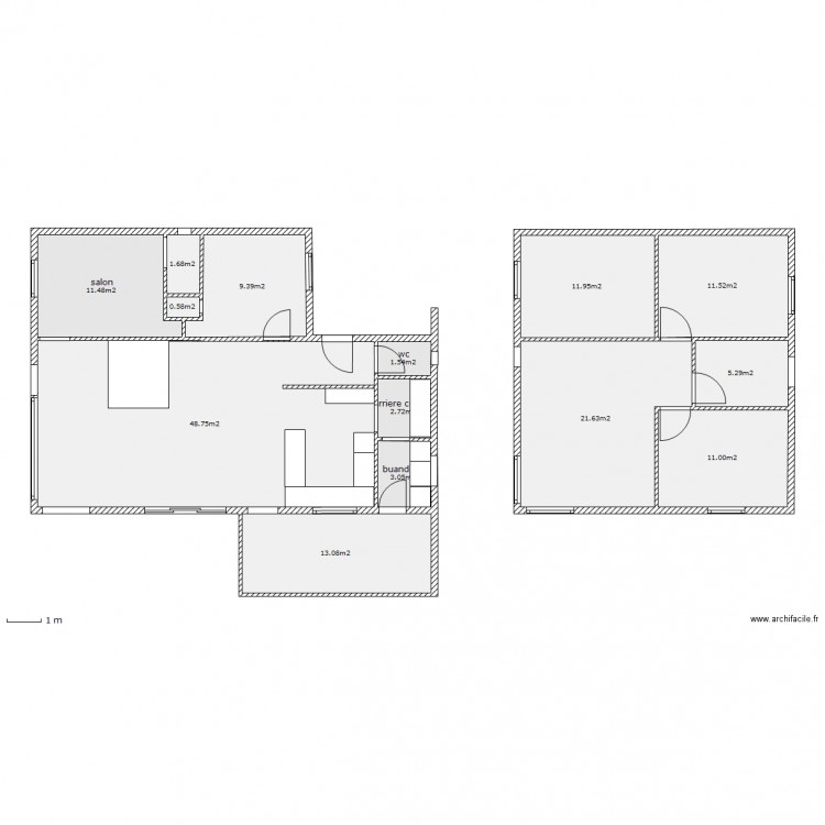 essai escalier. Plan de 0 pièce et 0 m2