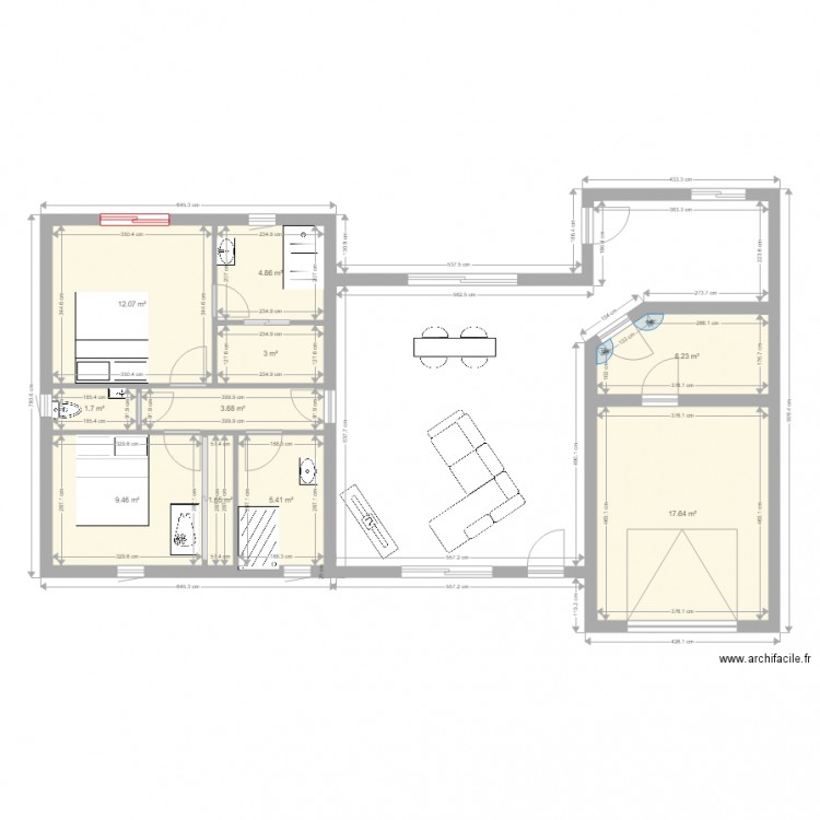 maison Chauvigny plein pieds avac mur facade continu 2. Plan de 0 pièce et 0 m2