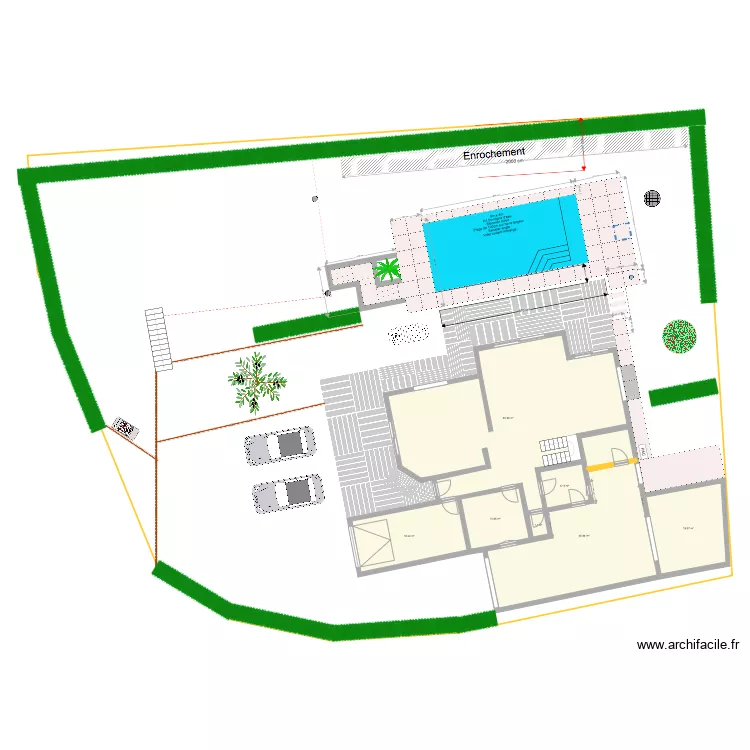 Agnelas piscine v12. Plan de 
