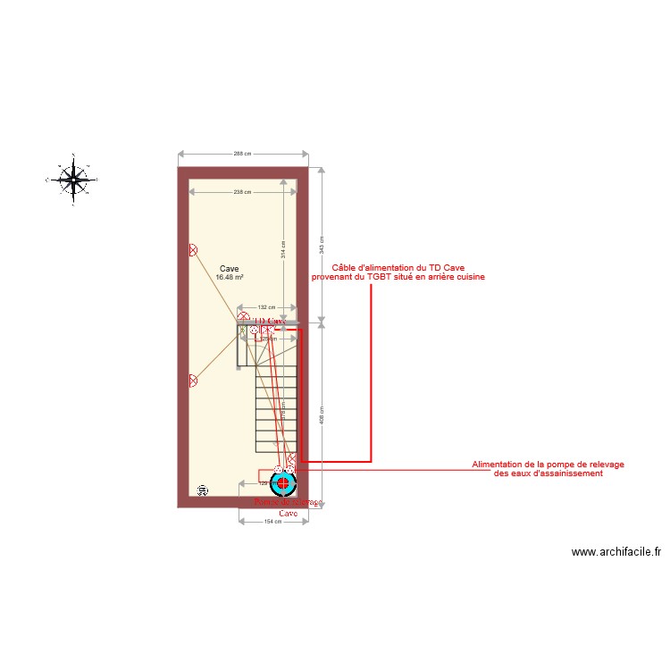 RDC  élec eg V1 à réaliser. Plan de 0 pièce et 0 m2