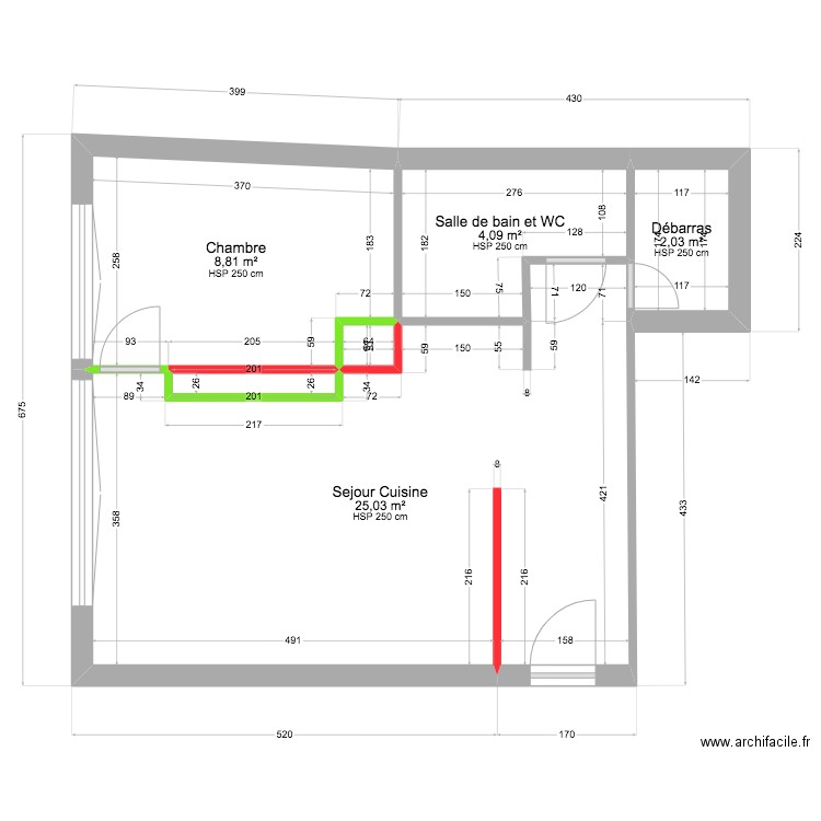 PLAN AURELIA HOME de démolition. Plan de 6 pièces et 41 m2