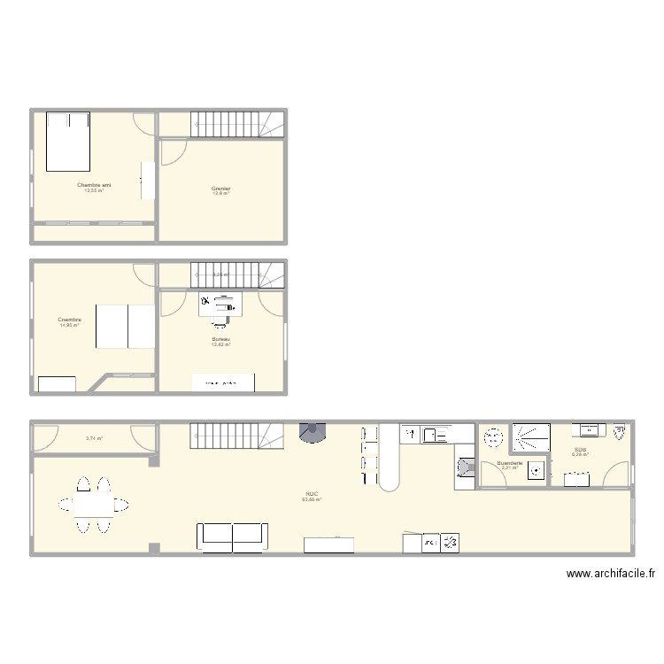 Maison. Plan de 0 pièce et 0 m2