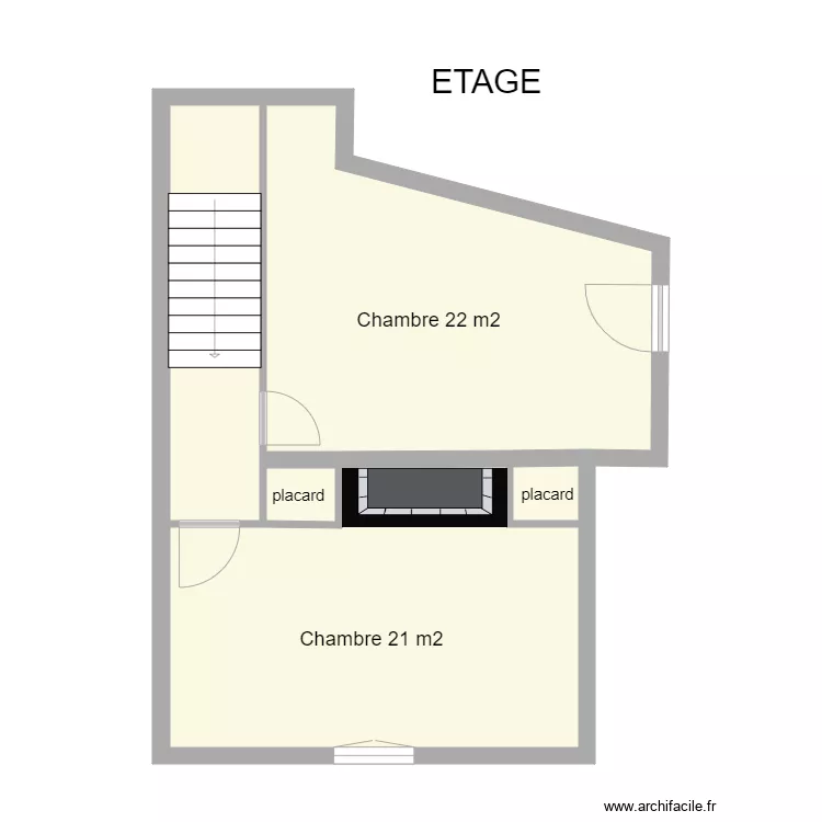 Delom &eacute;tage. Plan de 