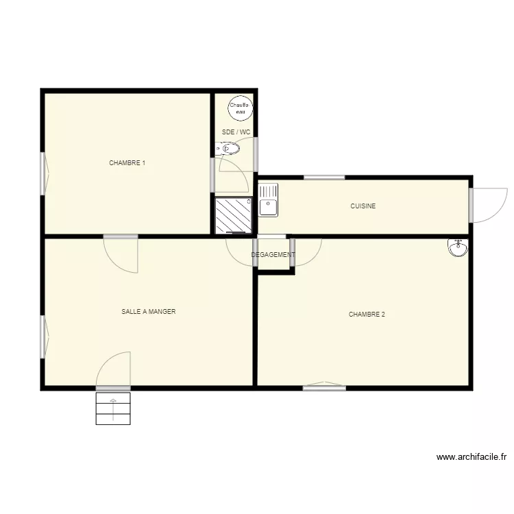 TROUILLARD RDC. Plan de 