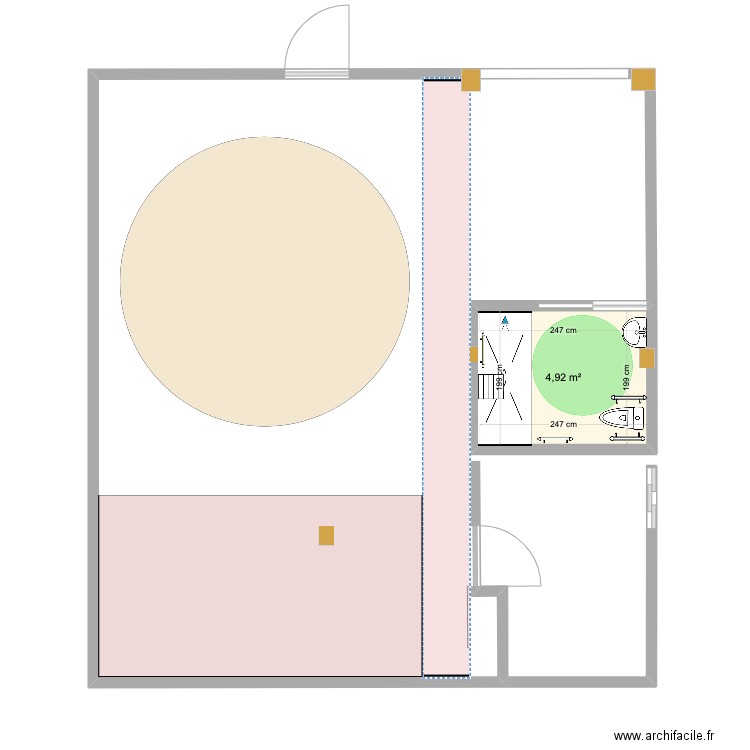 Renovación plano - MODIFIED. Plan de 1 pièce et 5 m2