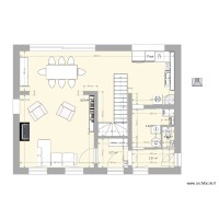 plan maison  RDC meuble