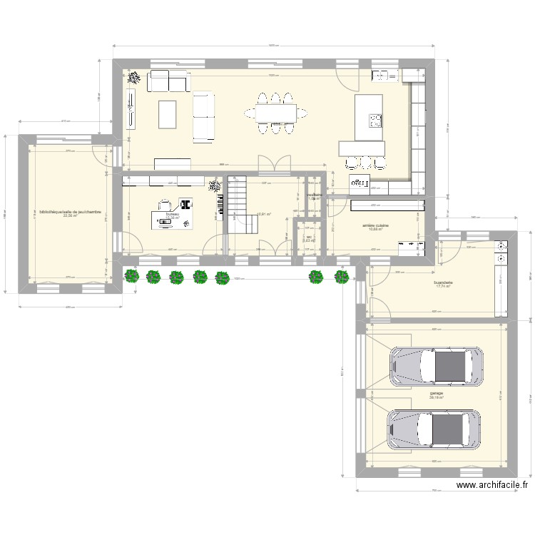 maison première idée rdc. Plan de 9 pièces et 183 m2