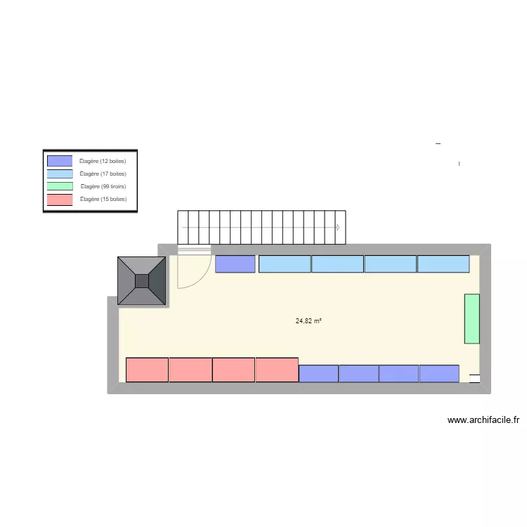 Mezzanine avant . Plan de 