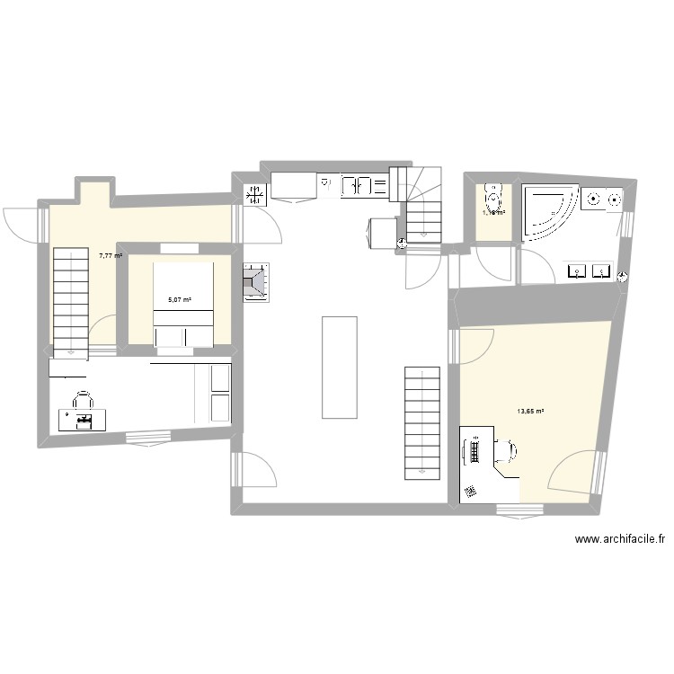 CommunsMacLeine. Plan de 4 pièces et 28 m2
