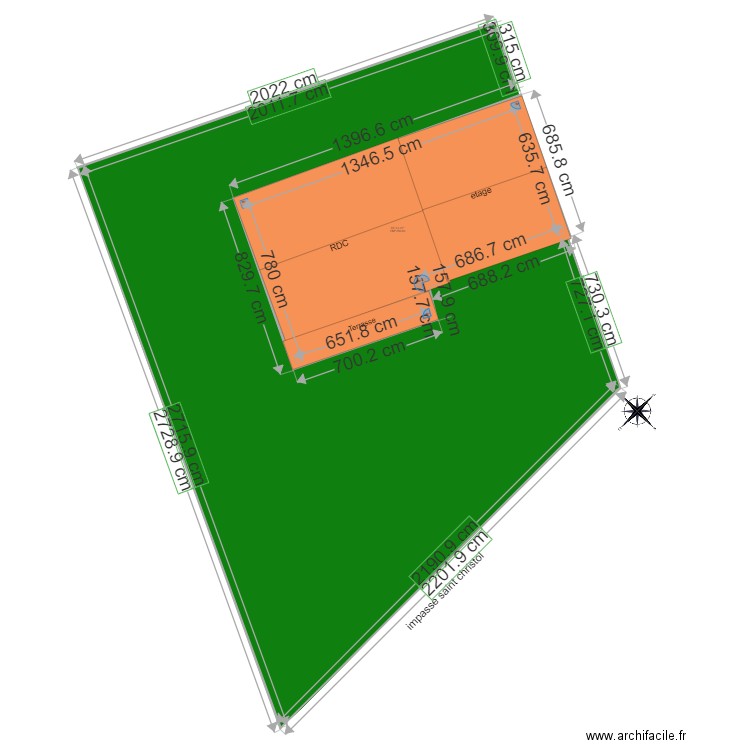 Plan de masse Existant boube . Plan de 0 pièce et 0 m2