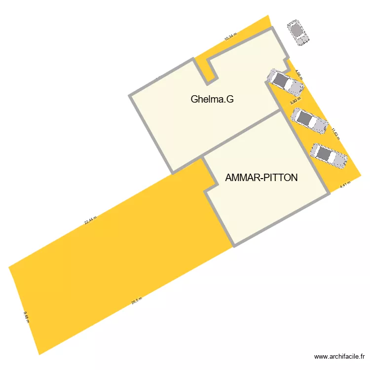 Parking. Plan de 2 et 290 m² Parking. Plan de 2 et 290 m²