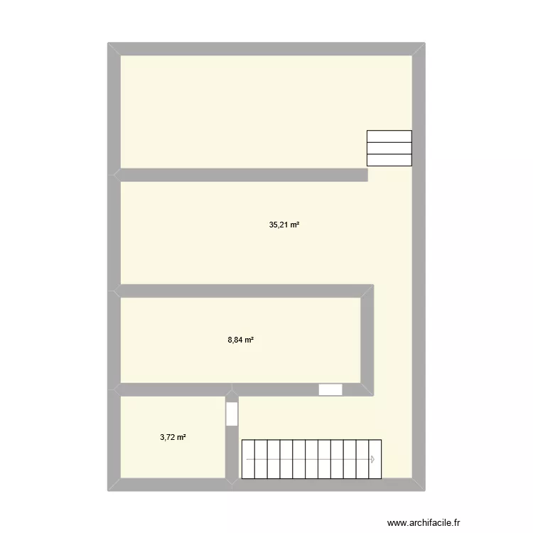 argenteau &eacute;tage. Plan de 3  et 48 m²
