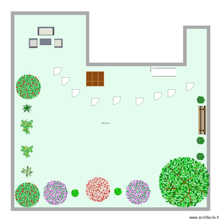 jardin 1. Plan de 0 pièce et 0 m2
