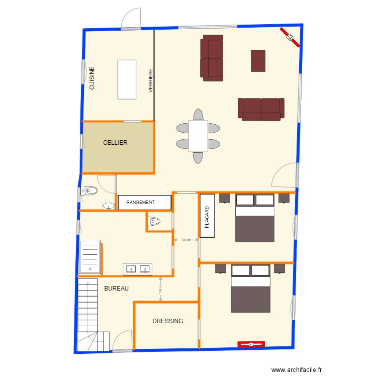 arnal leur plan avec escalier. Plan de 0 pièce et 0 m2