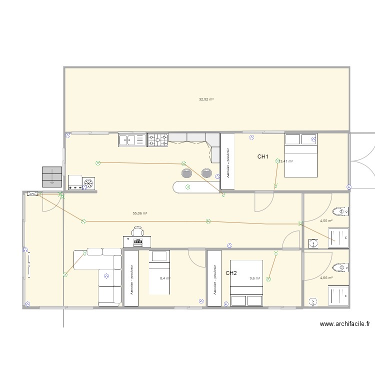 maison contener. Plan de 0 pièce et 0 m2