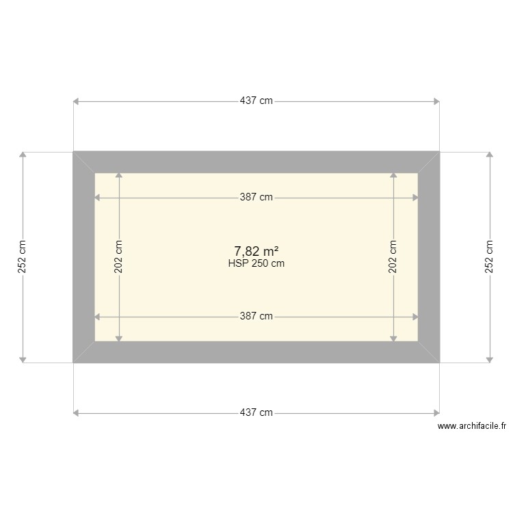 khgjf. Plan de 1 pièce et 8 m2