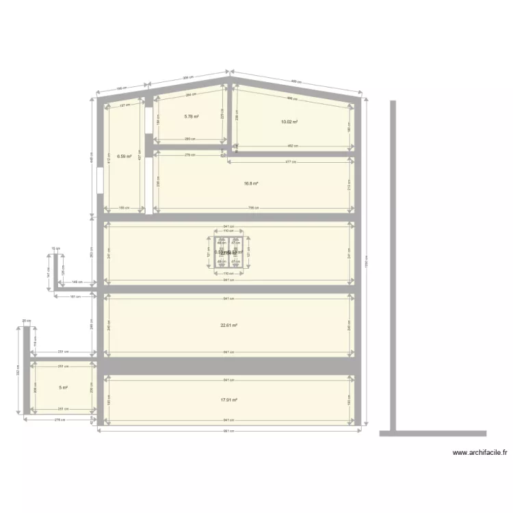 faitiere 12m50. Plan de 