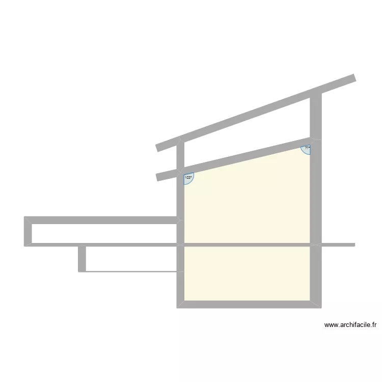 coupe ouest cuisine agrandissement. Plan de 