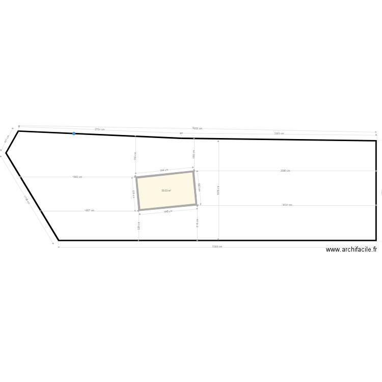 terrain flat vide avec cotes. Plan de 0 pièce et 0 m2